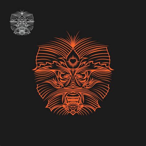 This is a bujang ganong mask illustration . Indonesian culture is ...