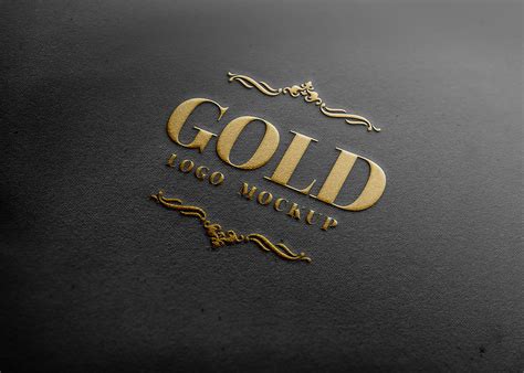 Embossed Gold And Silver Foil Logo Mockup - Graphicsfuel