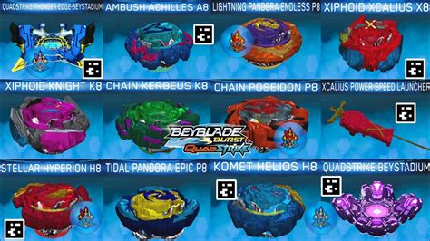 ALL 27 QUADSTRIKE QR CODES BOLT SPRYZEN S8 WHIRL KNIGHT K8 QR MORE BEYBLADE BURST APP - YouTube