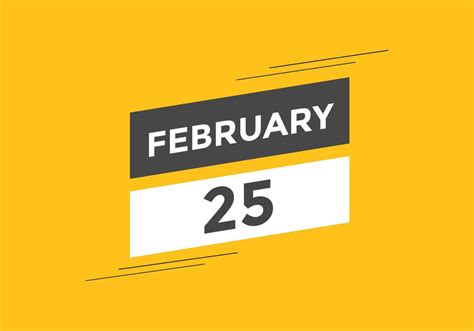 february 25 calendar reminder. 25th february daily calendar icon ...