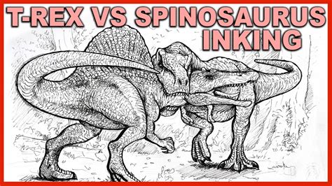 t rex and spinosaurus coloring pages, t rex vs spinosaurus coloring page #dinosaurs #coloring # ...