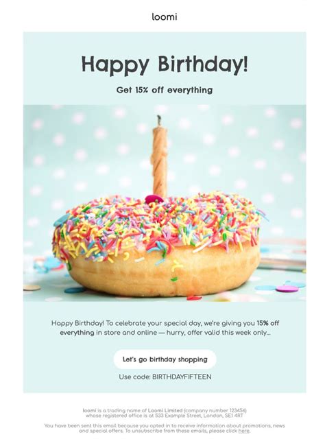 Birthday Email Template | Mail d'anniversaire, Anniversaire, Message anniversaire