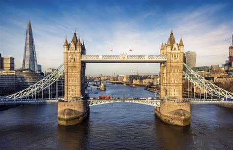 Aerial Front View To the Famous Tower Bridge in London Editorial Stock Photo - Image of skyline ...