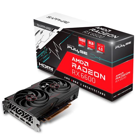 Tarjeta de video Radeon RX 6600 8GB GDDR6 / Sapphire Pulse / HDMI, DP ...