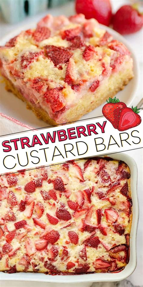 Strawberry Custard Pie Bars