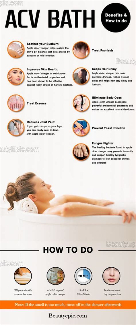 Apple Cider Vinegar Bath: Benefits And How To Do? | Bath benefits ...