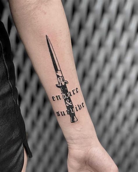 Endure and survive tattoo by Loz McLean - Tattoogrid.net