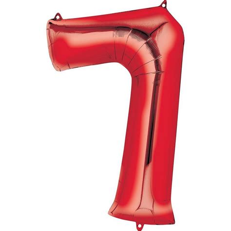 34in Red Number 7 Balloon | Party City