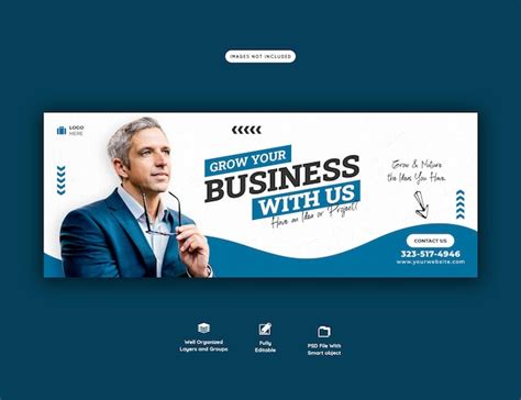 Free PSD | Business promotion and corporate facebook cover template