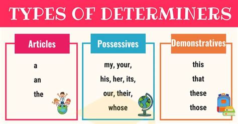 10 Types Of Determiners In English With Examples And Definitions In 2020 | Images and Photos finder