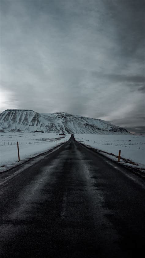 Wallpaper Snow, Snowy, Road, Mountains