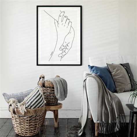 Hold My Hand Wall Art Art Print Drawn Hands - Etsy