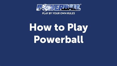 How to Play - Powerball - YouTube