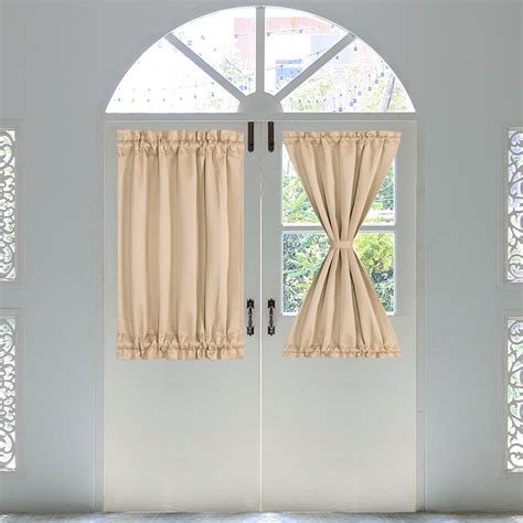 French Door Curtains Thermal Insulated Blackout Curtain Door Window ...