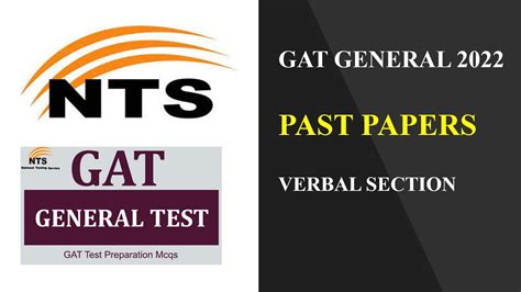 Gat General Past Papers 2022 - Verbal Section (2) - YouTube