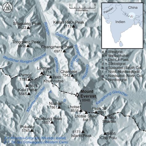 Where Is Mount Everest Located On A World Map - Map