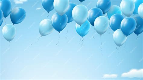 Premium AI Image | Blue balloons vector illustration Celebration background