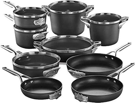 Calphalon 15-Piece Pots and Pans Set, Stackable Nonstick Kitchen ...