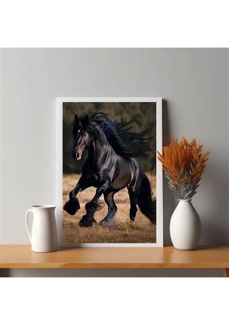 Black Stallion Digital Art Instant Download Kids Gift Idea - Etsy