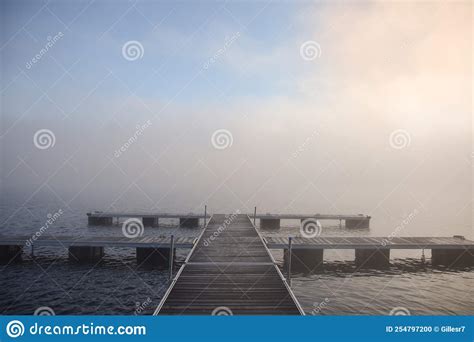 Morning Mist on a Canadian Lake Stock Photo - Image of park, view: 254797200