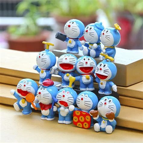 Aliexpress.com : Buy Anime Cartoon Cute Doraemon Mini PVC Figure Model Toys Dolls12pcs/set Child ...