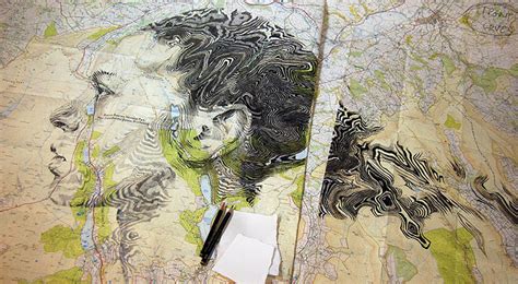 More Map Art: 27 Cool Cartographic Sculptures & Drawings - WebUrbanist