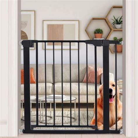 38"-44" Royal Indoor Dog & Pet Adjustable Metal Safety Gate - Black | eBay