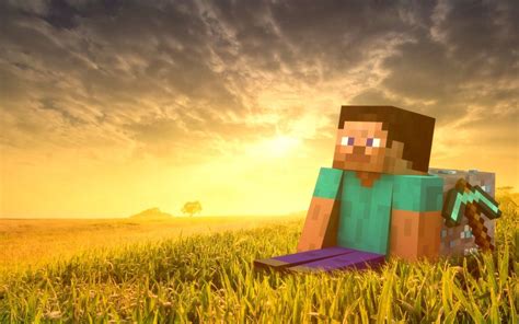 Who created the legendary Steve sitting wallpaper? : r/Minecraft