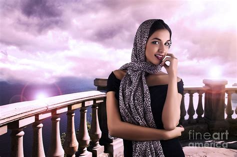 Fashion Model With Scarf Photograph by Milan Karadzic - Fine Art America