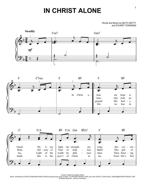 In christ alone piano sheet music free download - packagelsa