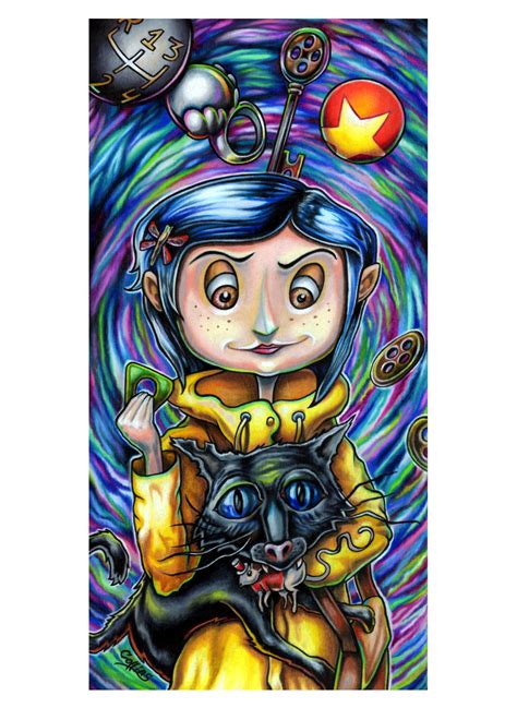 Coraline movie pop fine art signed cotton wall print by | Etsy