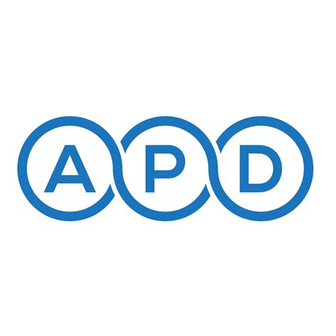 APD letter logo design on white background. APD creative initials letter logo concept. APD ...