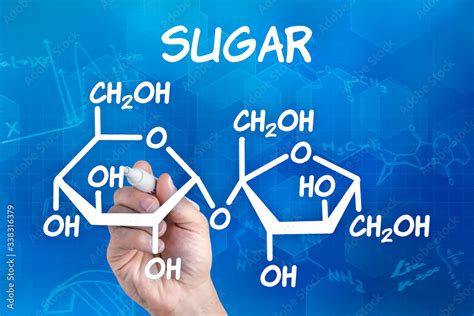 hand with pen drawing the chemical formula of sugar Stock Photo | Adobe ...