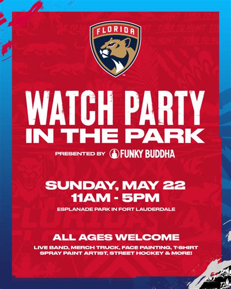 Panthers vs. Tampa Bay Lightning Watch Party! - Riverwalk Fort Lauderdale