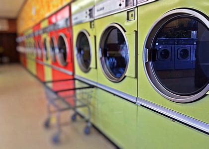 Royalty-Free photo: Red and yellow front-load washing machines | PickPik