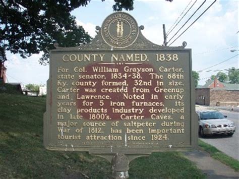 County Named, 1838 - Carter County, Grayson KY - Kentucky Historical ...