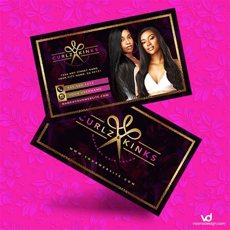 Black Hairstylist Business Card | Vizons Design