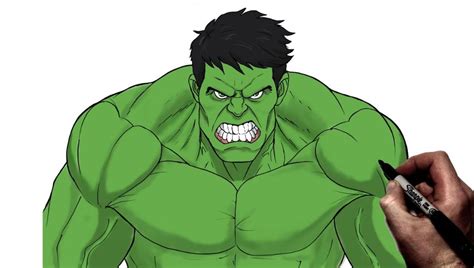 How to Draw the Hulk step by step | Easy drawing HULK - Entertainment for All