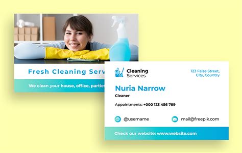 Commercial Cleaning Service Business Cards