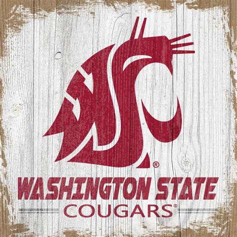 Washington State Cougars 6'' x 6'' Team Logo Block - Walmart.com ...