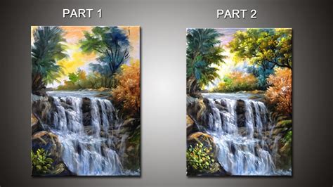 Acrylic Paintings Of Waterfalls