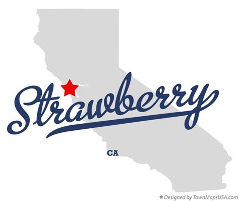 Map of Strawberry, Marin County, CA, California