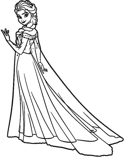 Full Body Elsa Coloring Pages