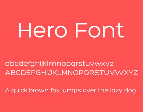 Hero Font Free Download - Free Fonts