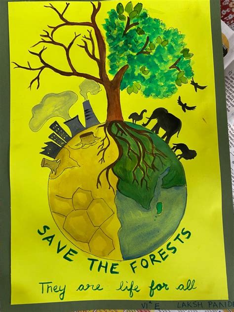 Save the Earth poster #SaveForests | Poster drawing, Poster making, Environment painting