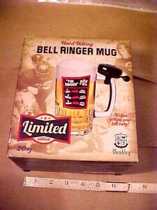 BELL Ringer Beer Mug with Bicycle Bell 20 oz.Glass Mug W/box WEMBLEY ...