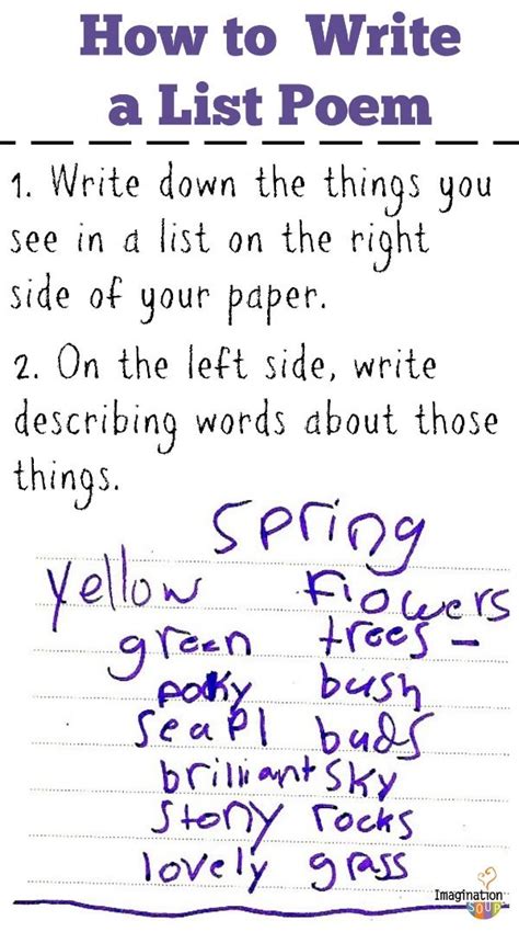 List Poems - Fun Poetry With Kids | Writing and Learning | Kindergarten ...