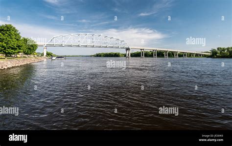 Wabasha-Nelson Bridge Spans the Mississipi River from Wabasha ...