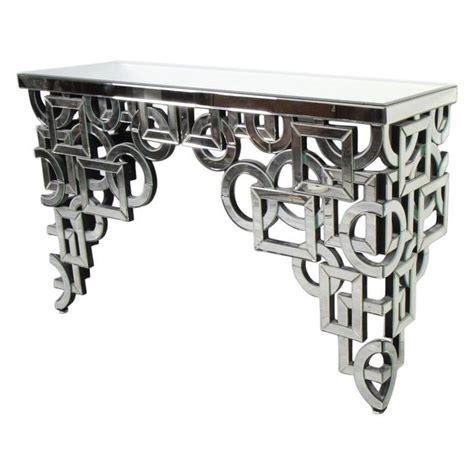 Art Deco Style Mirrored Console Table | Mirrored console table, Art ...