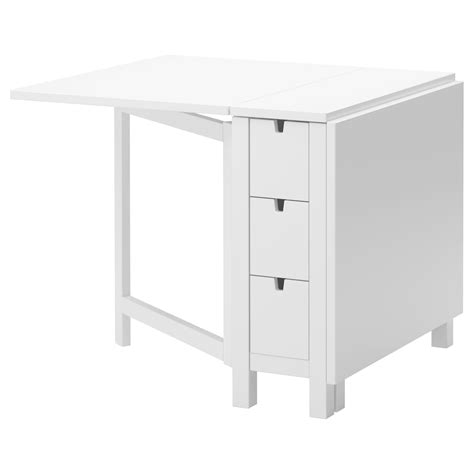 NORDEN Gateleg table, white, 26/89/152x80 cm - IKEA